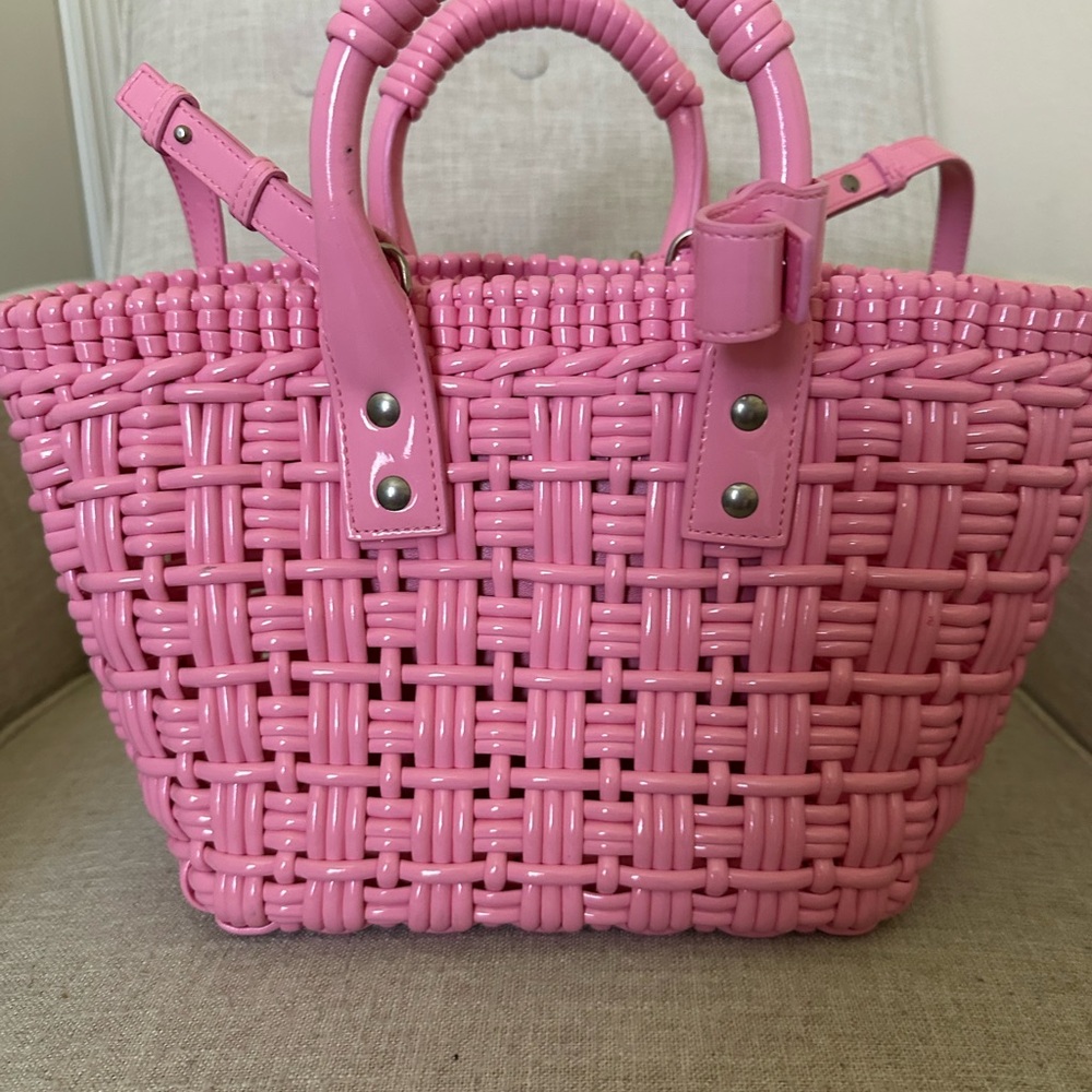 Balenciaga Pink Woven Women's Bag XS - Picture 5 of 9
